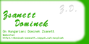 zsanett dominek business card